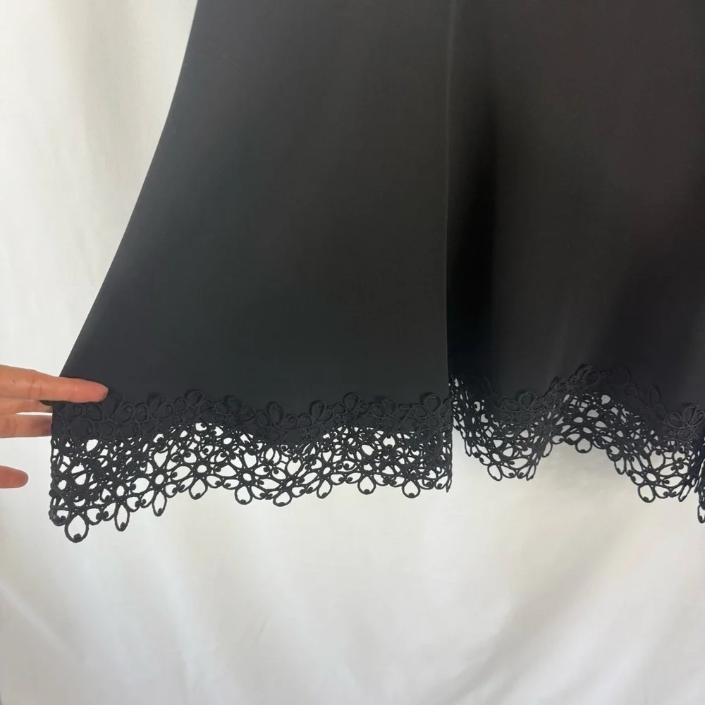 Shani  Lace-Trim Crepe Fit & Flare Dress size:USA 10